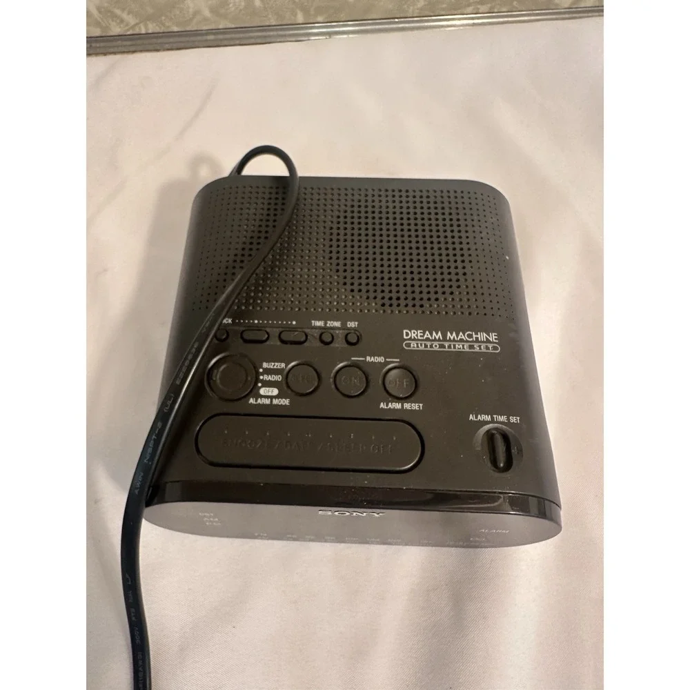 Sony Dream Machine ICF-C218 AM/FM Clock Radio TESTED WORKING Black Alarm Clock